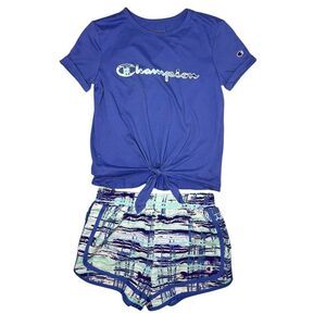 Champion Girls S/M Matching Set Top & Shorts Activewear Casual